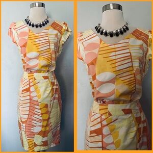 Tori Richard Honolulu Retro Inspired Abstract Geometric 2-Piece Outfit Sz 6